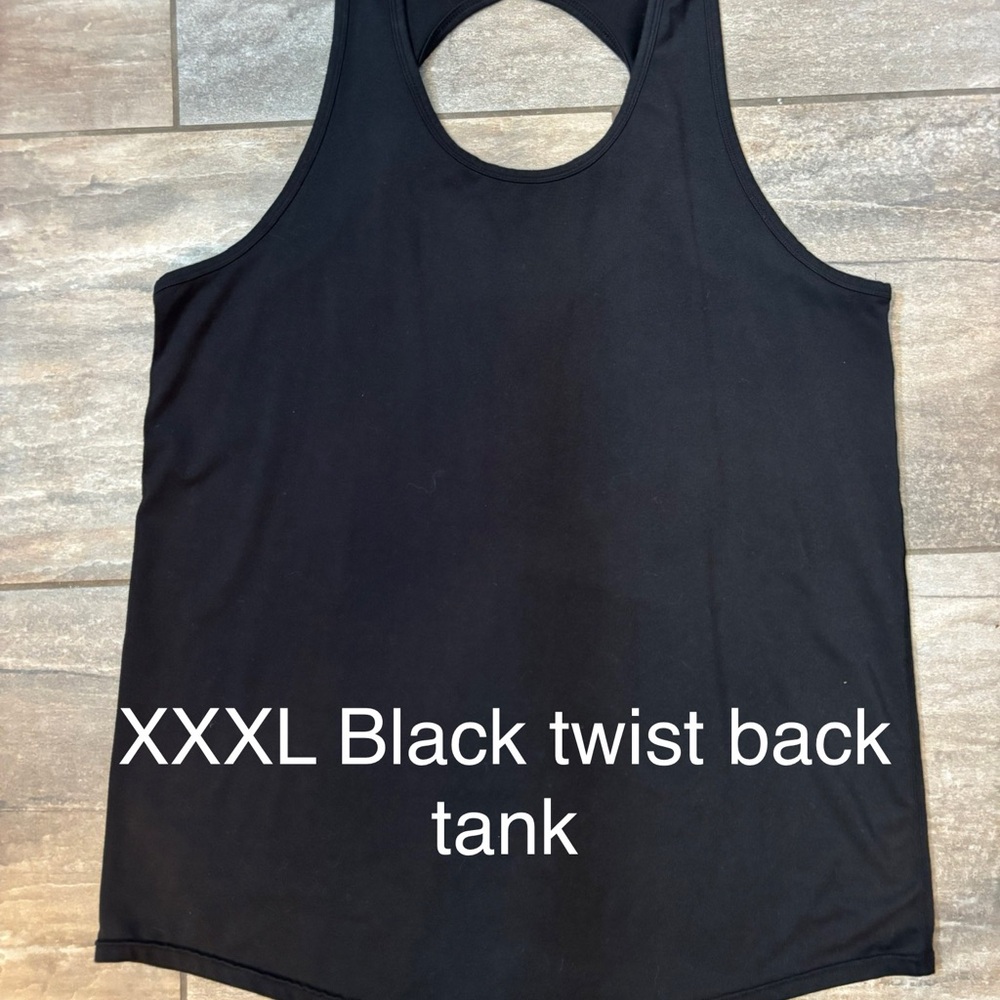 Black Twist Back Tank Top